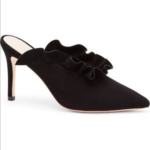 Langley Ruffle Pointy Toe Mule